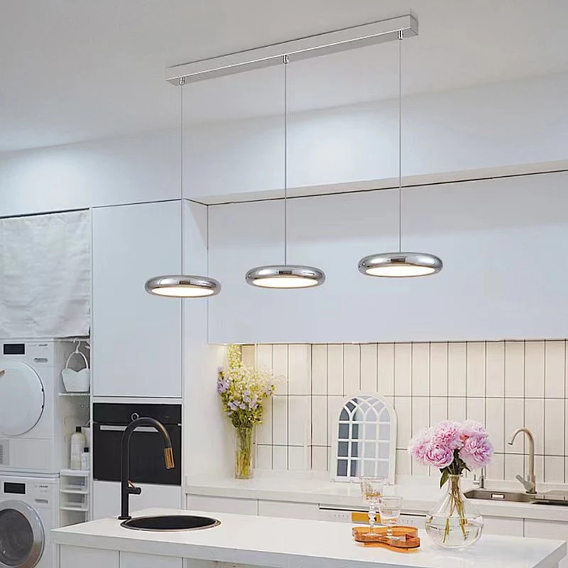 餐厅灯吊灯现代简约大气长条餐桌灯家用客厅吧台灯网红款北欧吊灯