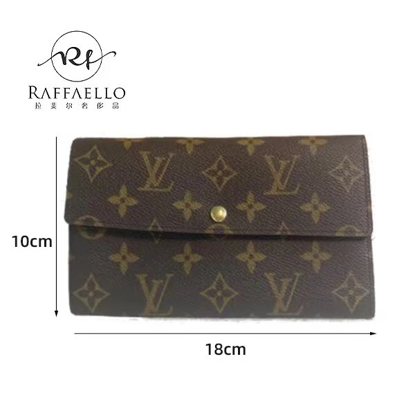 95新 LouisVuitton/路易威登 拉斐尔三店/LV金豆豆钱包/中古全原