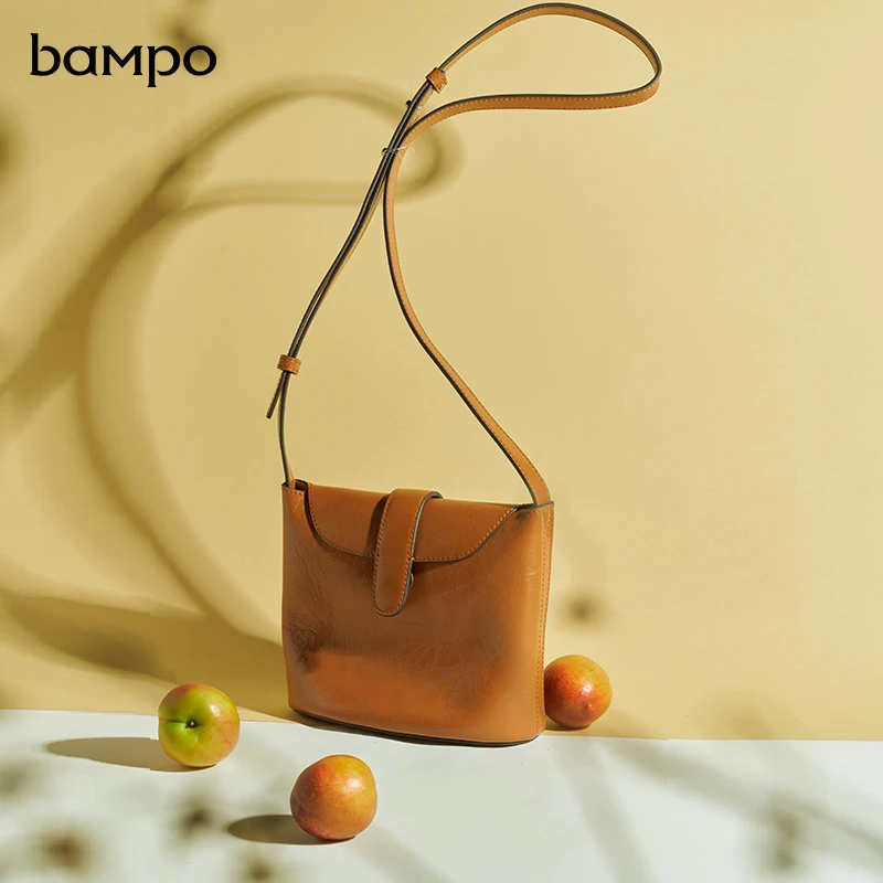 bampo半坡元宝包小包包女斜挎包外出夏天轻奢包水桶上档次小包包