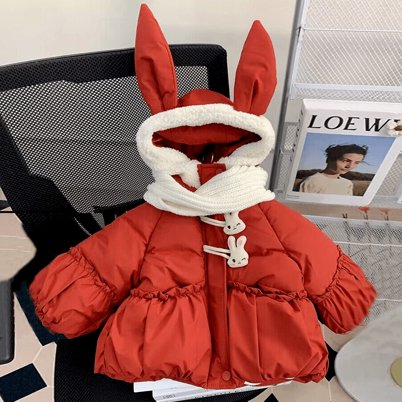 女童棉服外套冬装2023新款洋气宝宝夹棉小童加绒棉衣冬季儿童棉袄