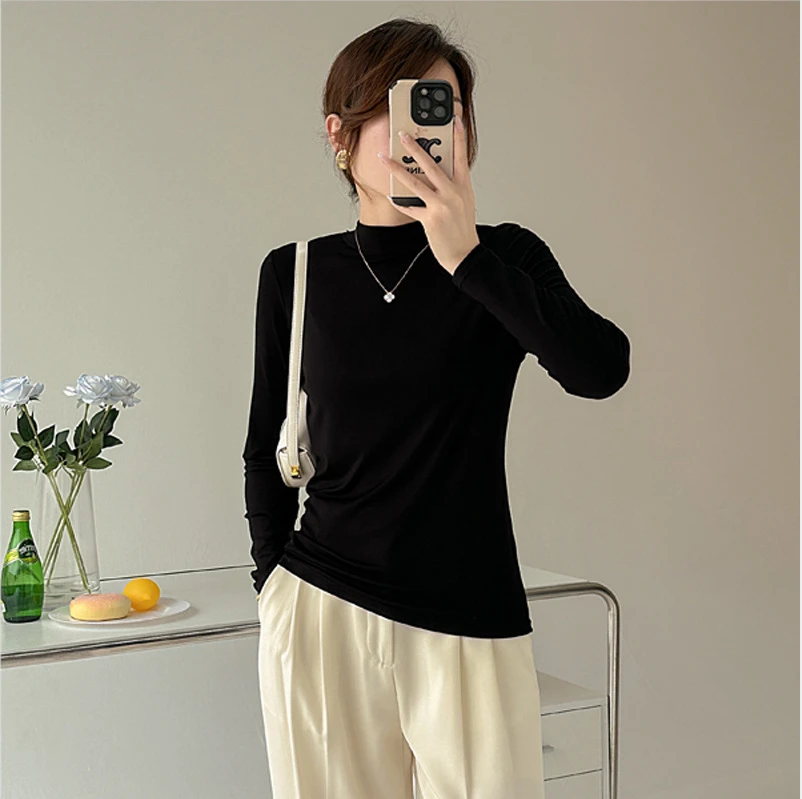 水溶细羊-半高领秋冬水溶打底衫 P01