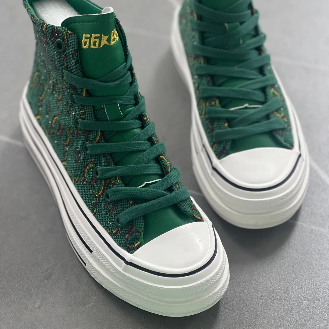 1908-4新款高帮小白鞋女春季透气板鞋休闲系带女鞋