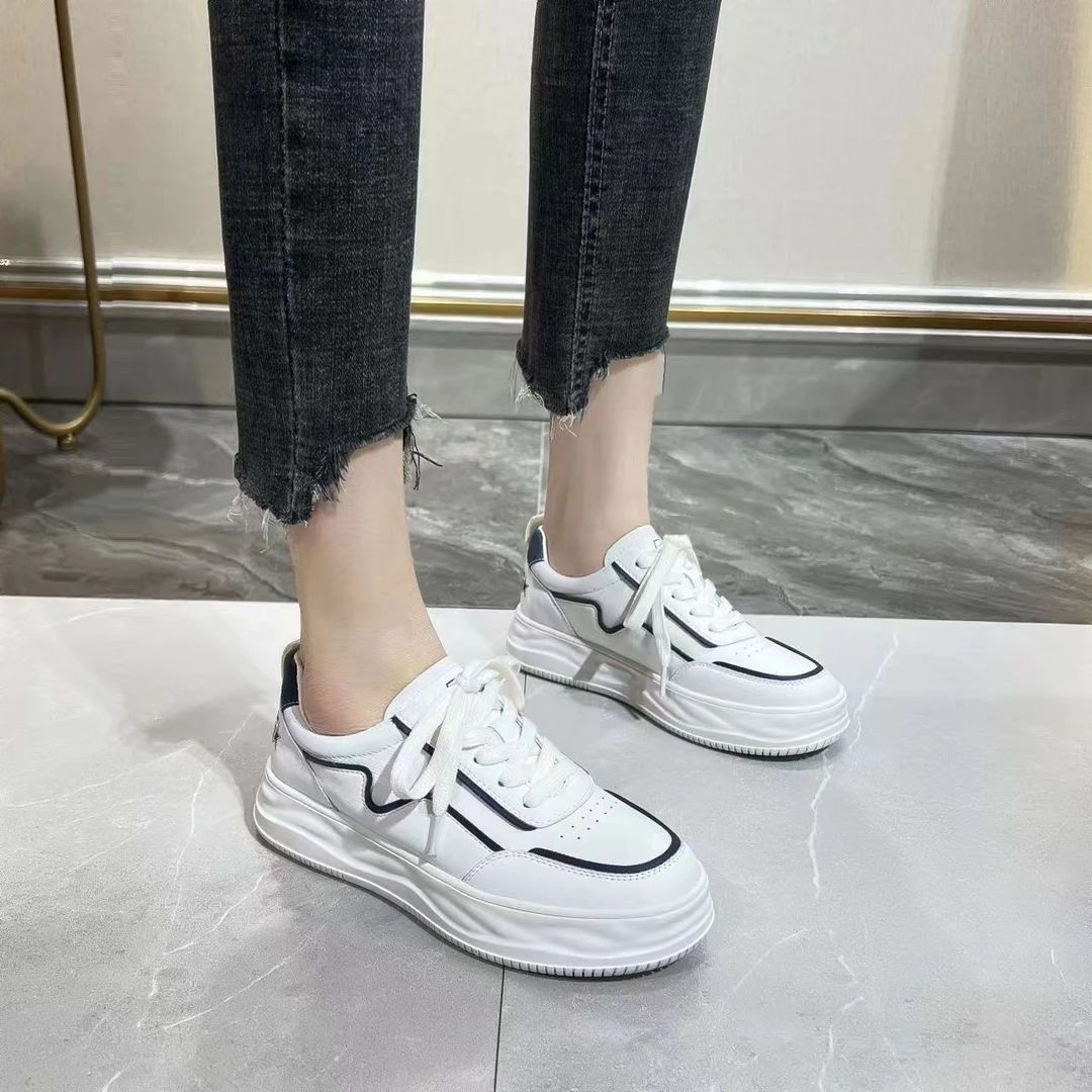 9068厚底小白鞋女春季新款增高板鞋百搭休闲女鞋