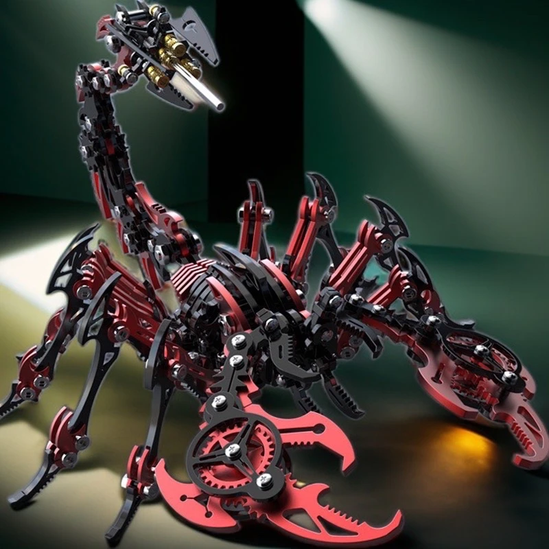 高端机械蝎子金属拼装模型手办不锈钢3d立体拼图男生生日礼物玩具