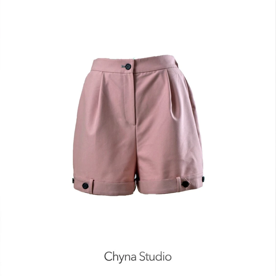 [角斗士]Chyna原创23休闲短裤夏季纯色时尚百搭薄款韩版三分裤