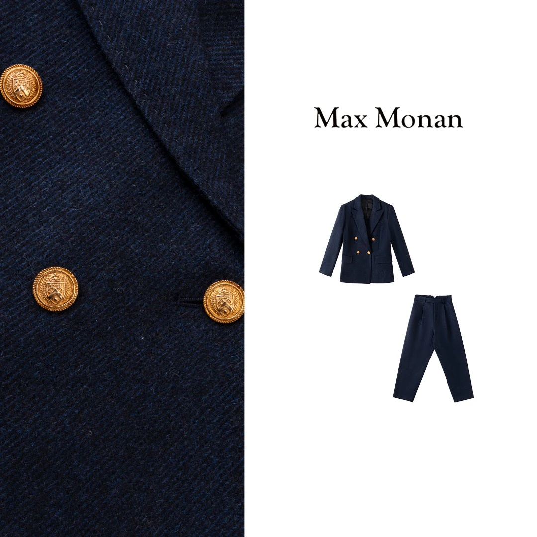 【Max Monan】设计师重工时尚韩版气质西装套装DD24WX443