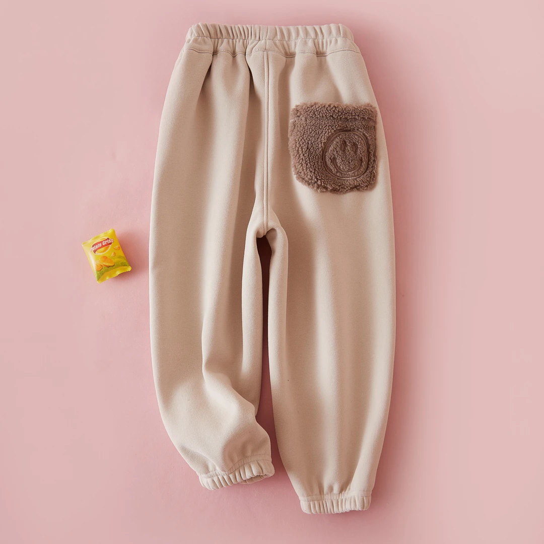 2024年秋冬季新款小女童笑脸休闲卫裤女孩运动裤胡SU12430912