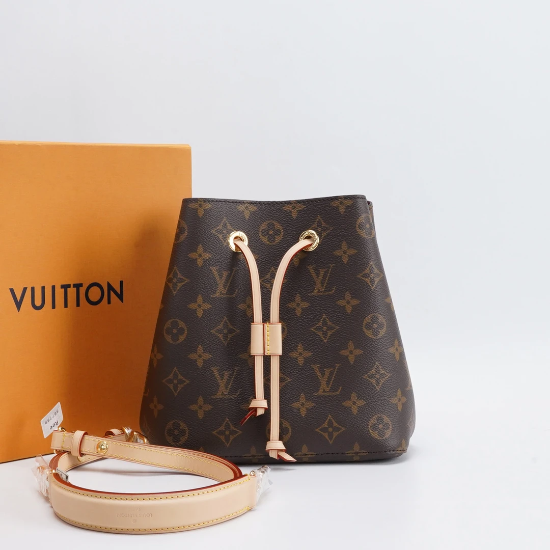 95新 LouisVuitton/路易威登 新款小水桶老花NÉONOÉ BB水桶手袋