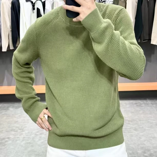 秋冬季新款高品质针织衫男士商务休闲时尚百搭长袖半高领套头毛衣