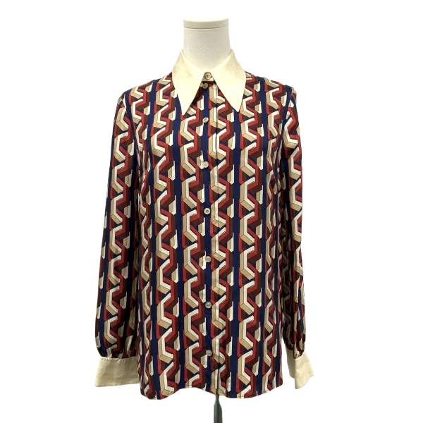 妃鱼/古驰/真丝/衬衫/95新/市场价5500/卢1017