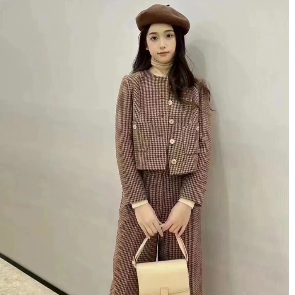 【成都奥莱】莱茵小香风气质复古裤子LMDDNAWPT305