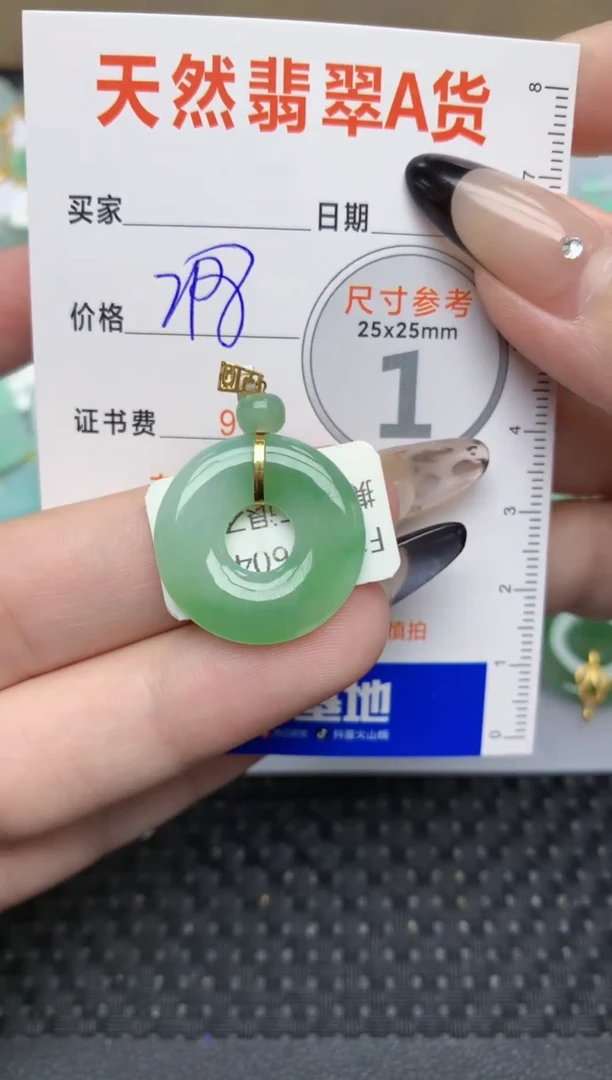 【闪购商品】翡翠颈饰18K金镶嵌169 天然翡翠A货