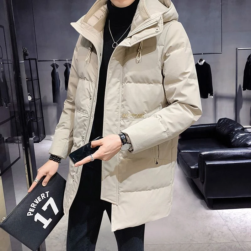 雅鹿羽绒服男白鸭绒冬季中长款2023款连帽保暖高档新款潮男士休闲