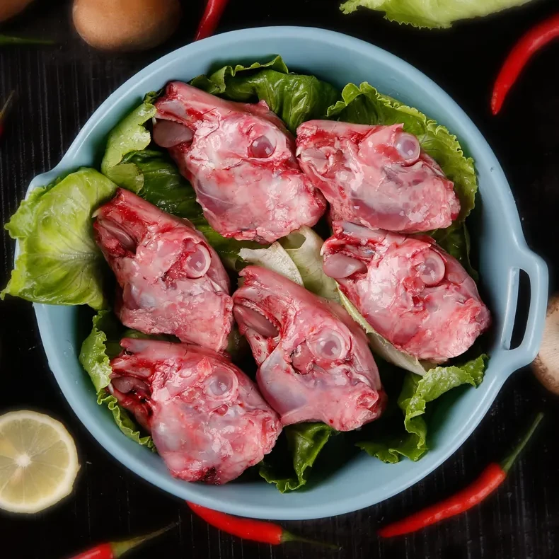 新鲜兔头兔腰兔肝火锅麻辣农家散养活兔现杀生鲜现摘兔鲜嫩真空发