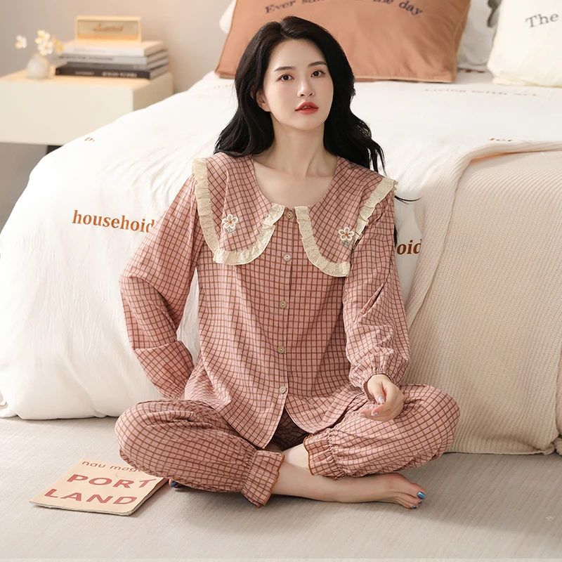 【雪姐宠粉】加肥大码睡衣套装长袖秋冬季女士宽松家居服2023爆款春