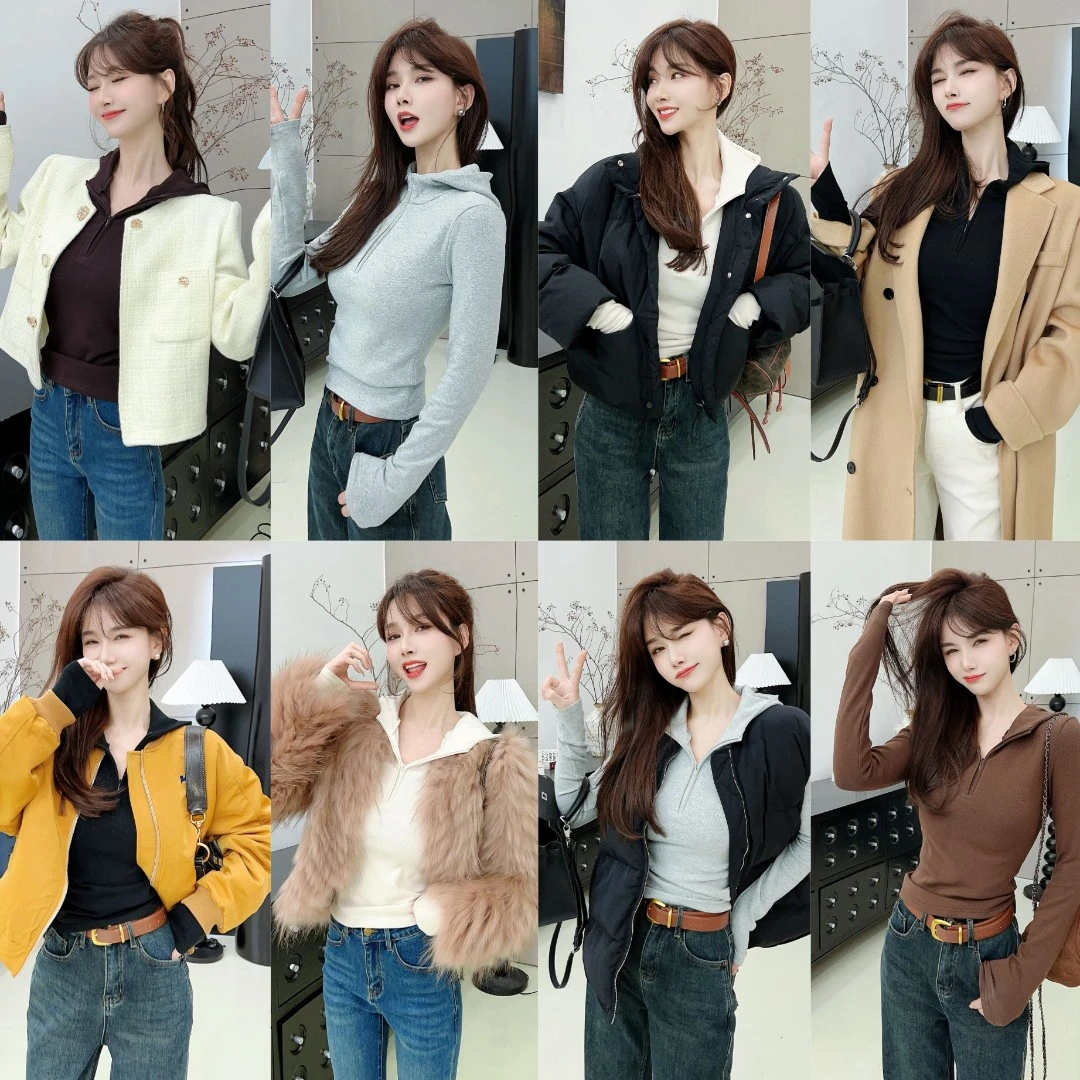 《美式街头》③加绒连帽卫衣T恤8000（衣长53）修身显瘦短版上衣