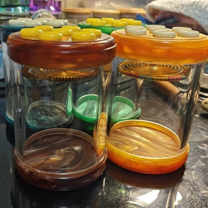 70口径鎏金蜜七孔蝈蝈叫罐配1.5彩簧