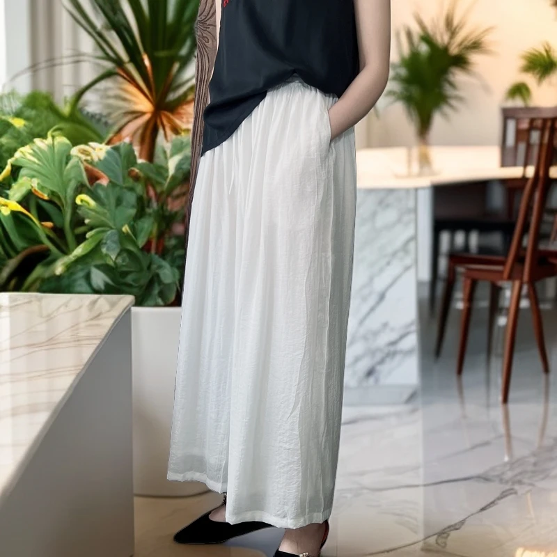 锦上禅【锦上禅】韩版宽裤5151（0820更新）松紧腰阔腿裤百搭