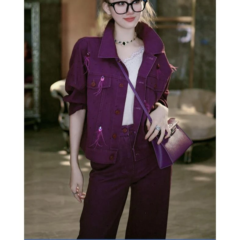 SEJI/瑟纪8.24【里约画廊】重工气质牛仔外套