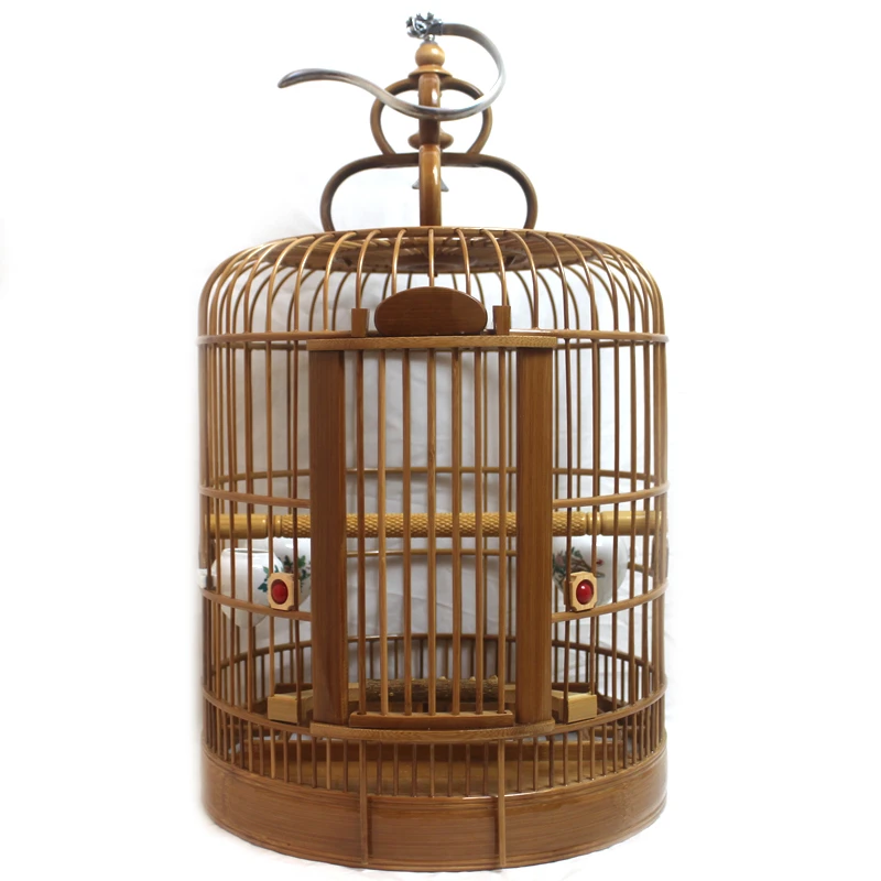 精品画眉鸟笼30川笼广西特色鸟笼八哥笼手工笼生头母鸟竹制鸟笼