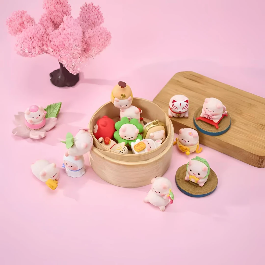 【咪该潮玩】宝运猪猪祈福物语第二弹萌粒盲袋潮玩摆件盲盒磁吸款