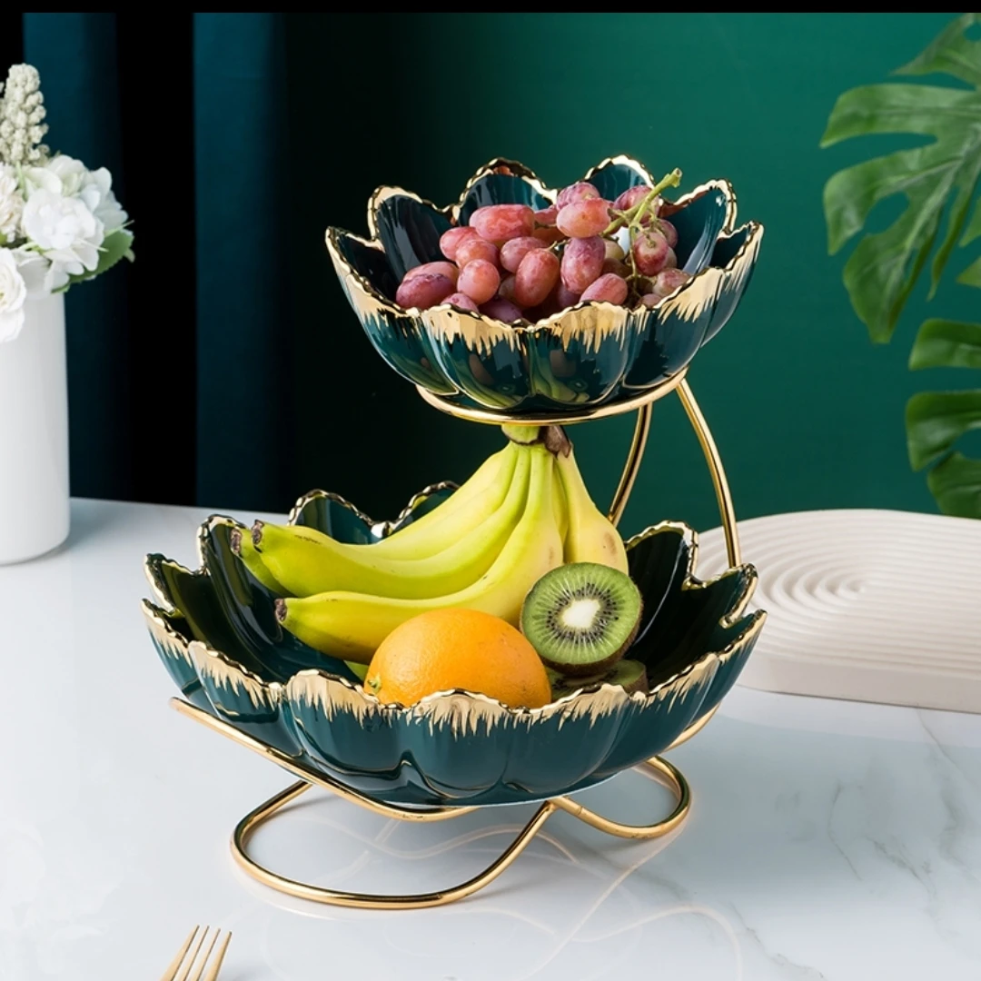 水果盘高温陶瓷高档客厅茶几家用置物盘高端大气上档次网红餐具