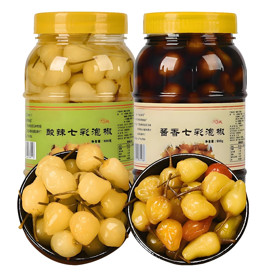 广西精选七彩泡椒香辣酸辣味即食正宗传统腌制泡制脆爽好吃五彩椒