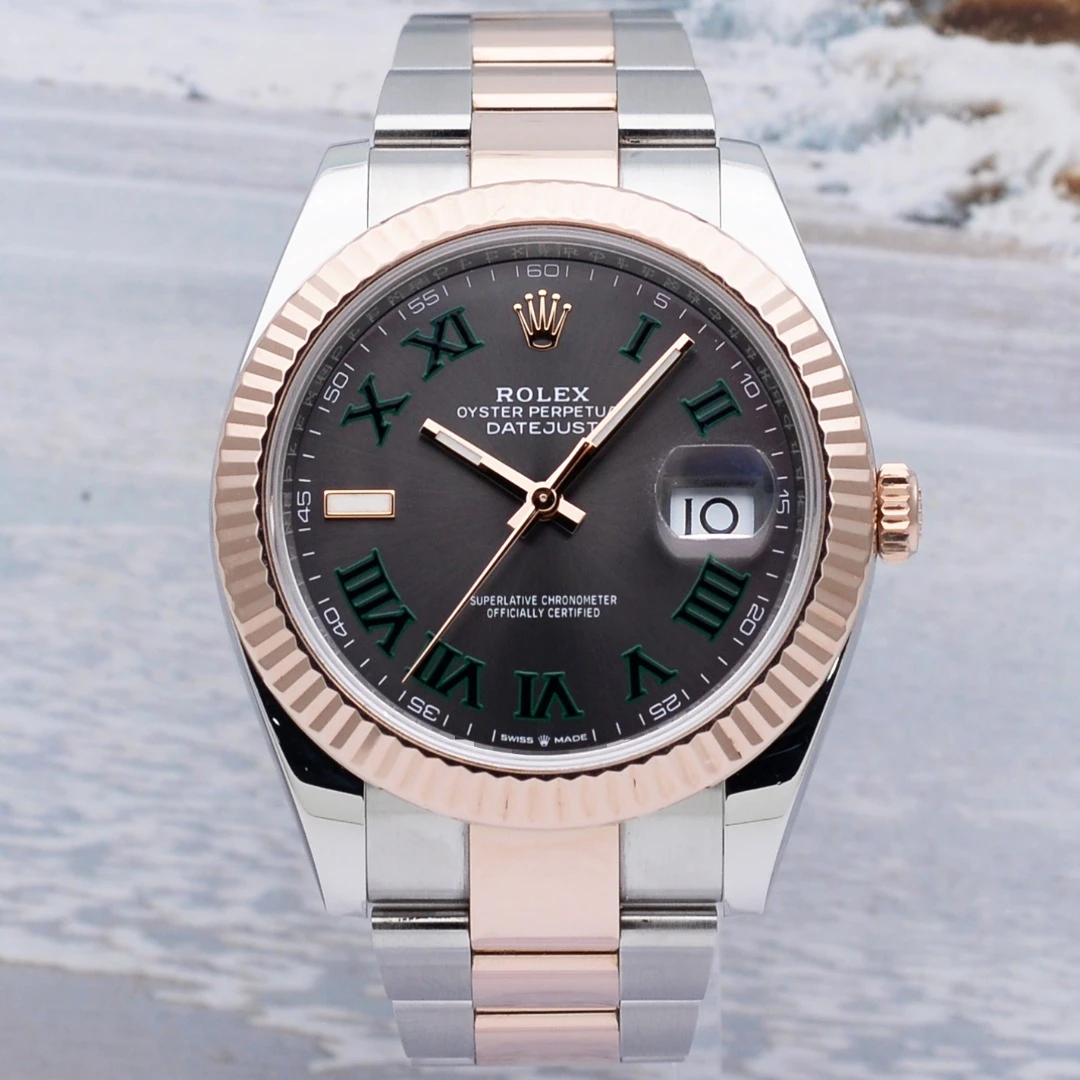 99新 Rolex/劳力士 泽泰/全套日志126331绿罗/间金/41mm/机械男表