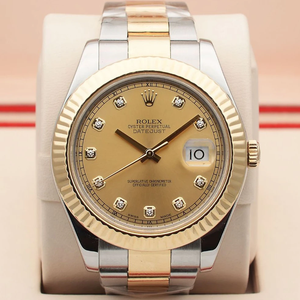 99新 Rolex/劳力士 泽泰日志116333全套/间金/41mm自动机械男表