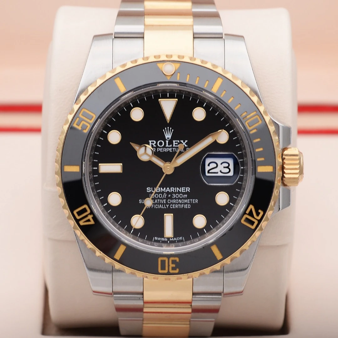 99新 Rolex/劳力士 泽泰/潜航者116613/40mm/间黄金/自动机械表