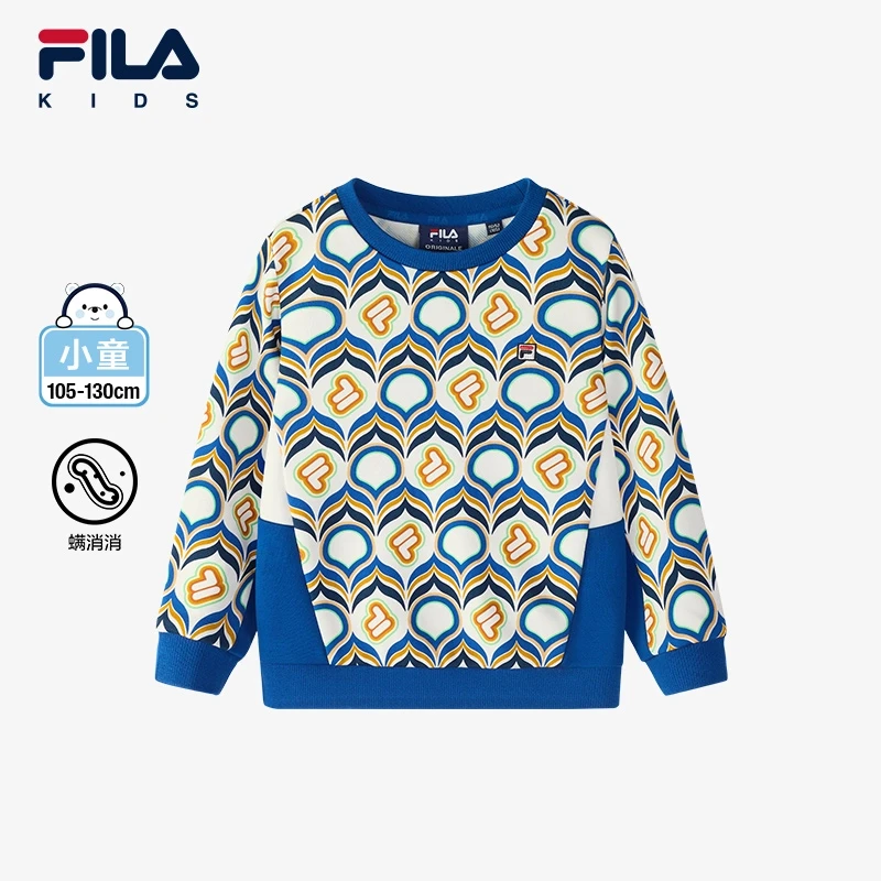 【斐乐儿童】年秋冬季小童时尚百搭运动长袖套头卫衣K11B441202