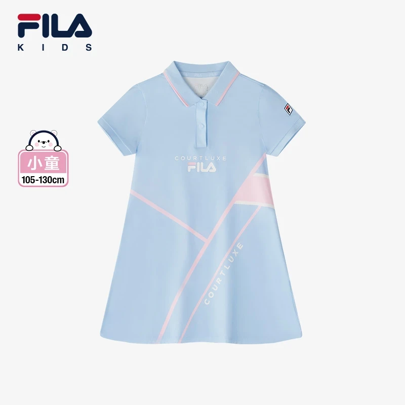 FILAKIDS斐乐儿童春夏时尚百搭女小童可爱洋气连衣裙K11G423304