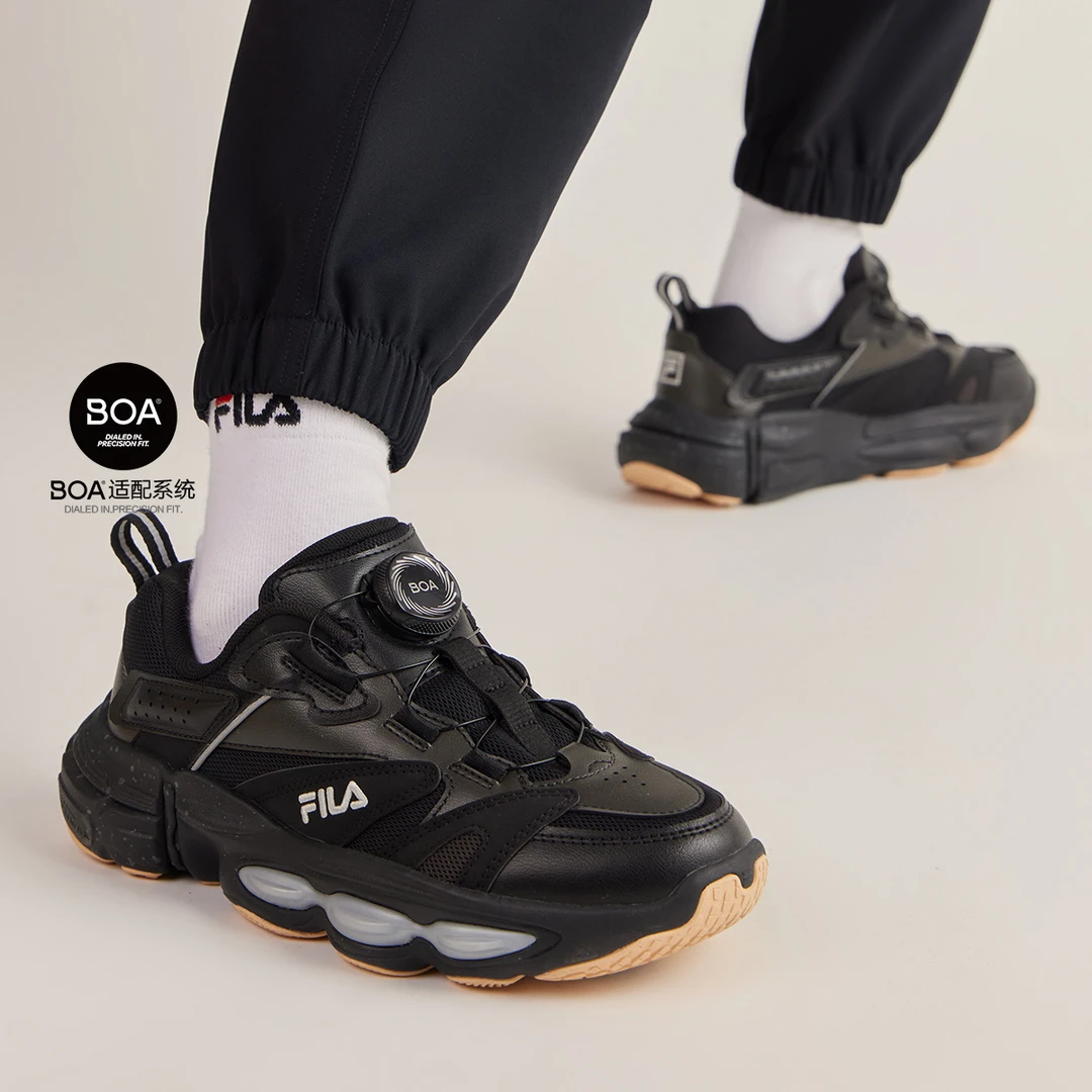 FILA斐乐儿童运动鞋2024新款ET异形鞋复古跑步春季童鞋K15B411114