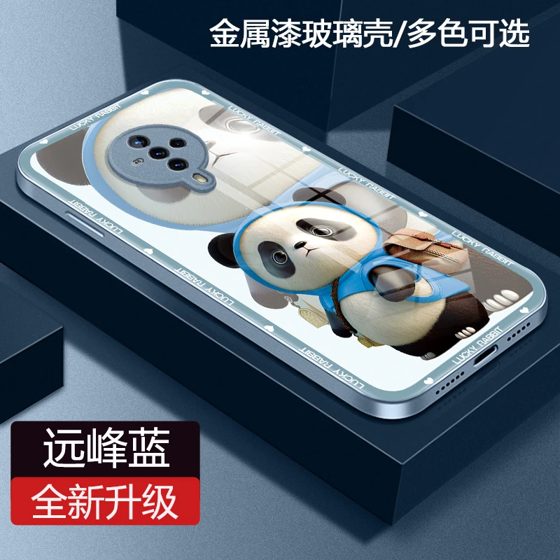 vivoS6手机壳液态玻璃个性网红保护套背包熊猫时尚潮牌卡通可爱