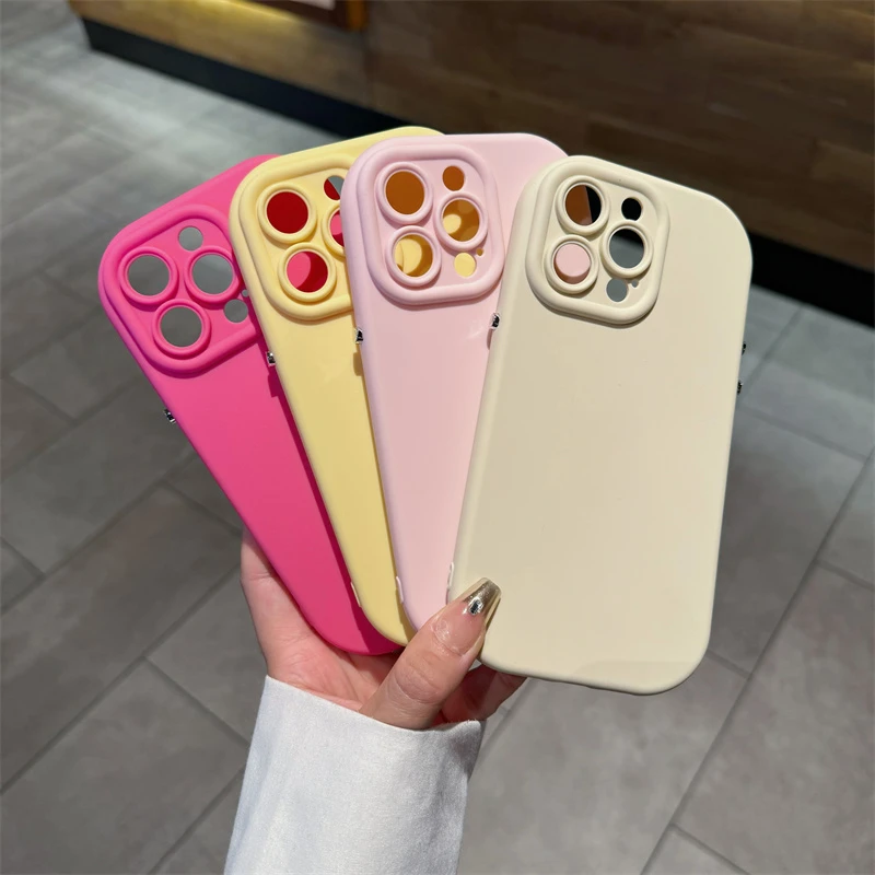 高级感适用于iPhone15promax手机壳14苹果13新款12纯色全包11软壳