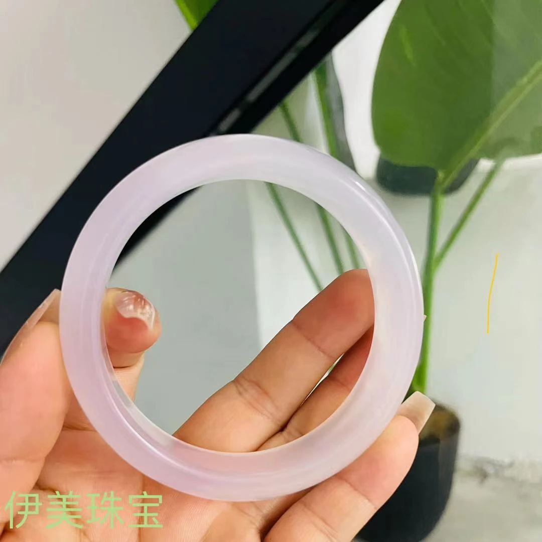 紫薯冻天然冰紫罗兰底玉髓玛瑙玉石手镯（多样性发一）