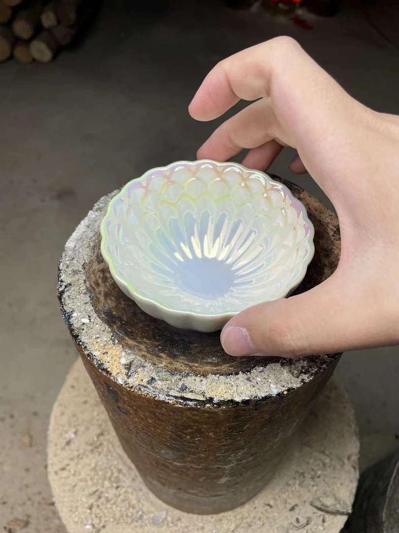 【闪购商品】瓷茶盏   彩贝花型杯  礼盒装