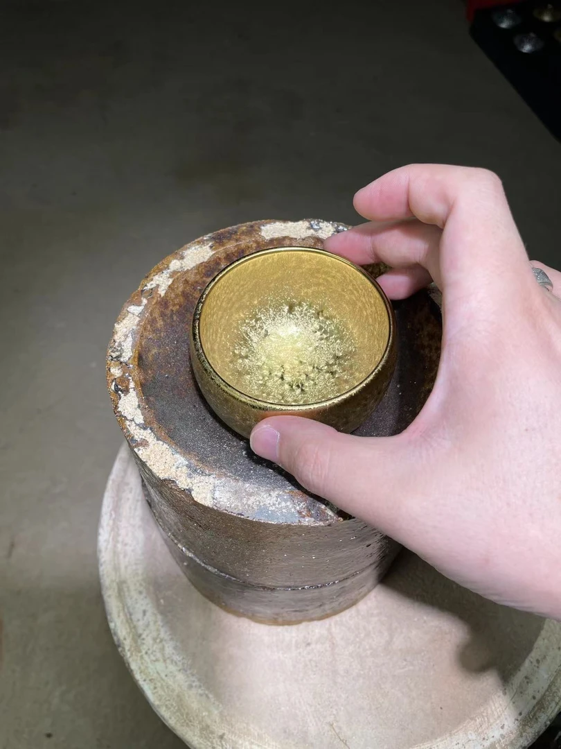 【闪购商品】瓷茶盏  禅定器型  双面金色茶盏 礼盒装