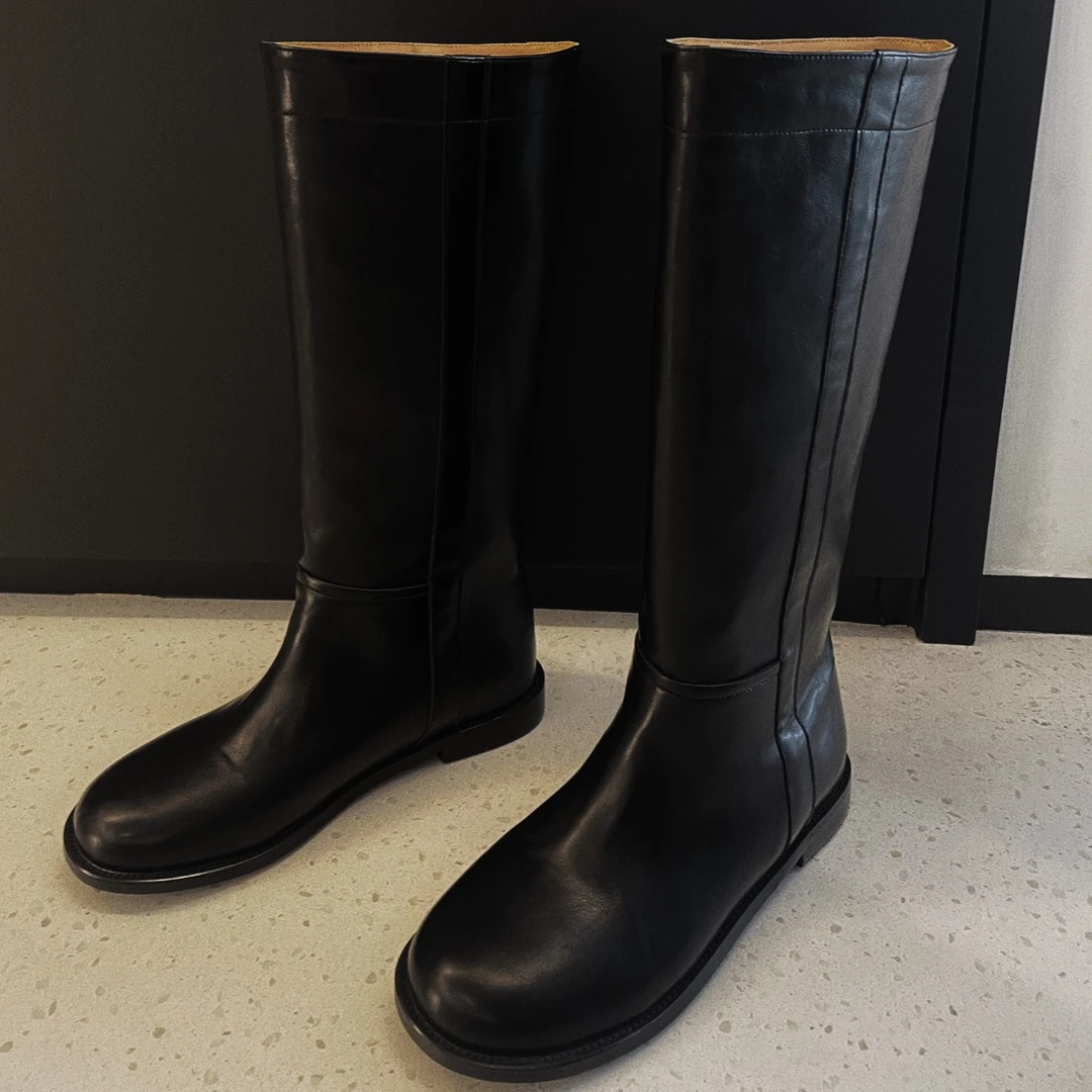 Action Studios【战靴】(拍大一码)新款美式简约真皮长筒靴包1003