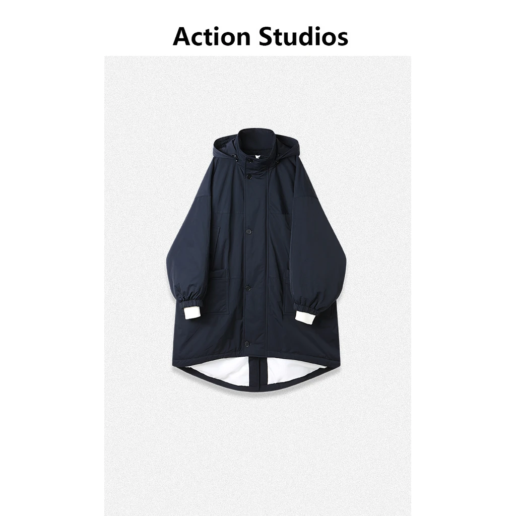 Action Studios大大 推荐中长款连帽长款派克气凝胶棉服WW105