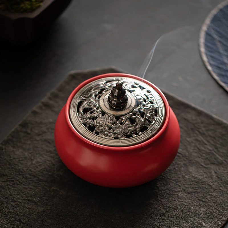 大号鸿福熏香炉香篆摆件中式红字