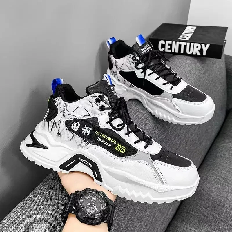 回力新国潮男鞋冬季网红高帮运动休闲老爹鞋潮流男士厚底耐磨增高