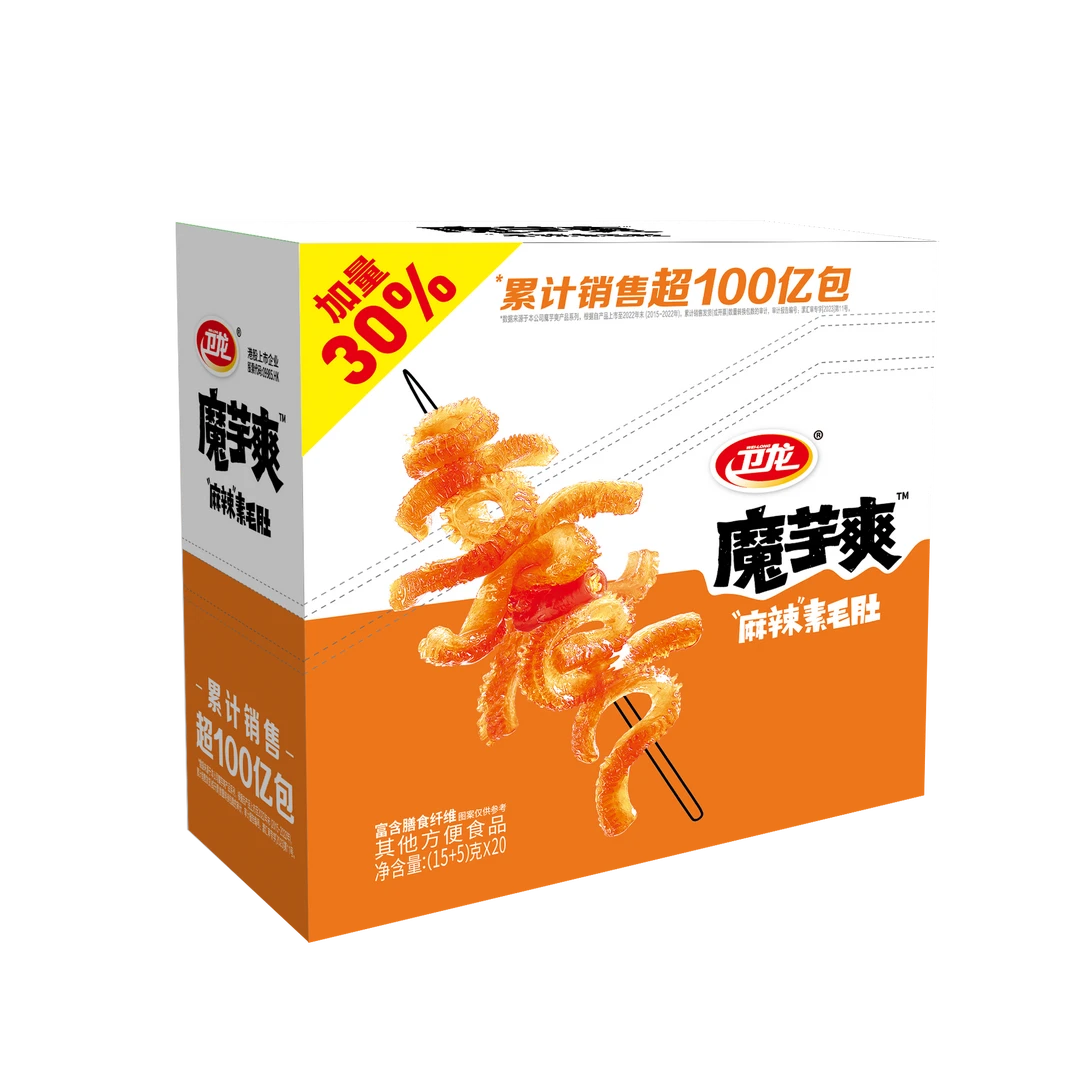 爽素牛肉魔芋爽辣蛋白麻辣素肉手条年货必备解馋撕速食毛肚卫龙