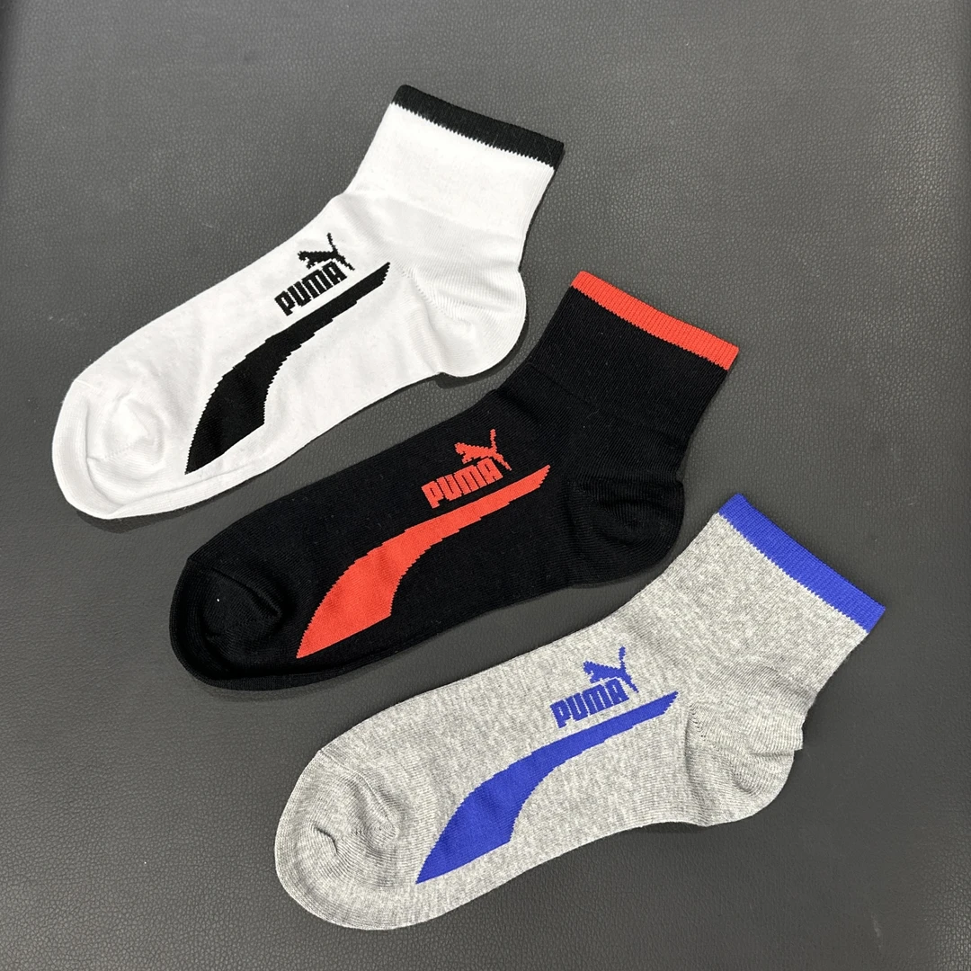 PUMA/彪马男女夏季运动休闲透气吸湿排汗棉质低帮中筒短袜 907134