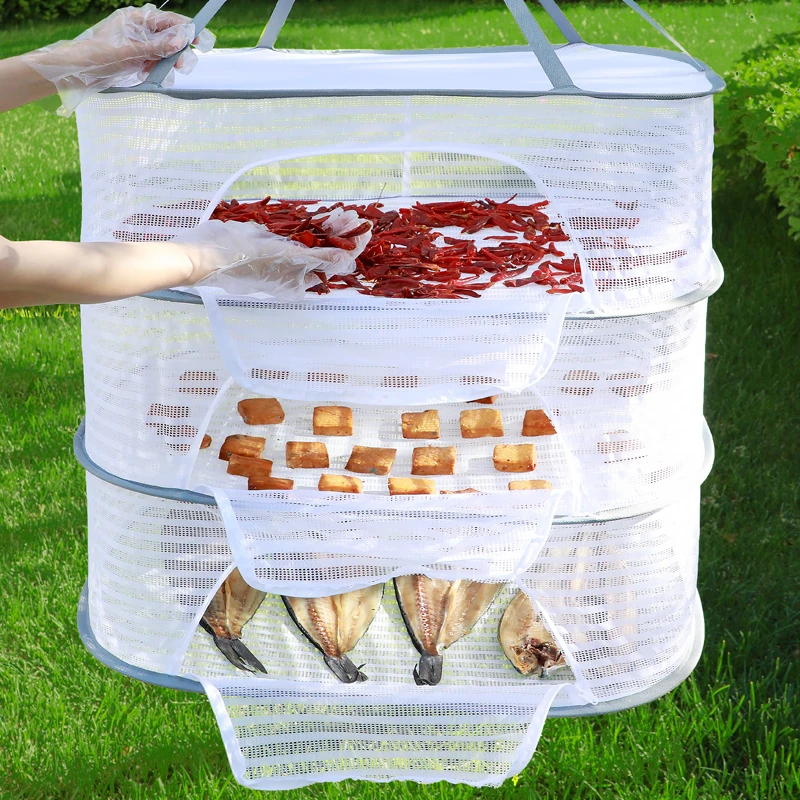 晒菜网家用防苍蝇晾晒地瓜红薯萝卜晒鱼干折叠晒东西的干货网置物