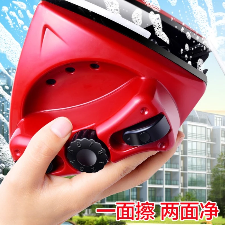 擦玻璃器中空擦窗户两面强磁家用洗双面擦高层搽刷刮调节红色