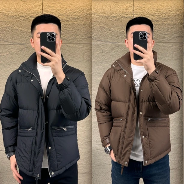 态度｜8327 秋冬男士新款 轻奢立领双门禁立领羽绒服