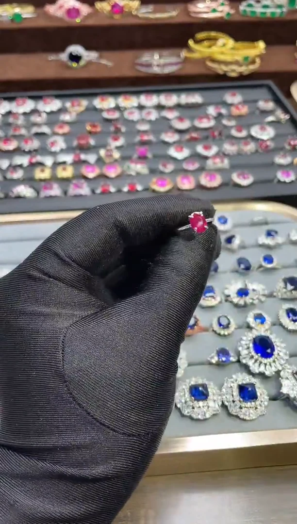 【闪购商品】红宝石戒指银S925镶嵌7