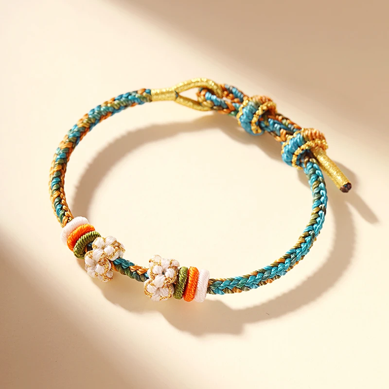 非金属布艺手链 手绳手工编织手链小众半成品可串珠手绳