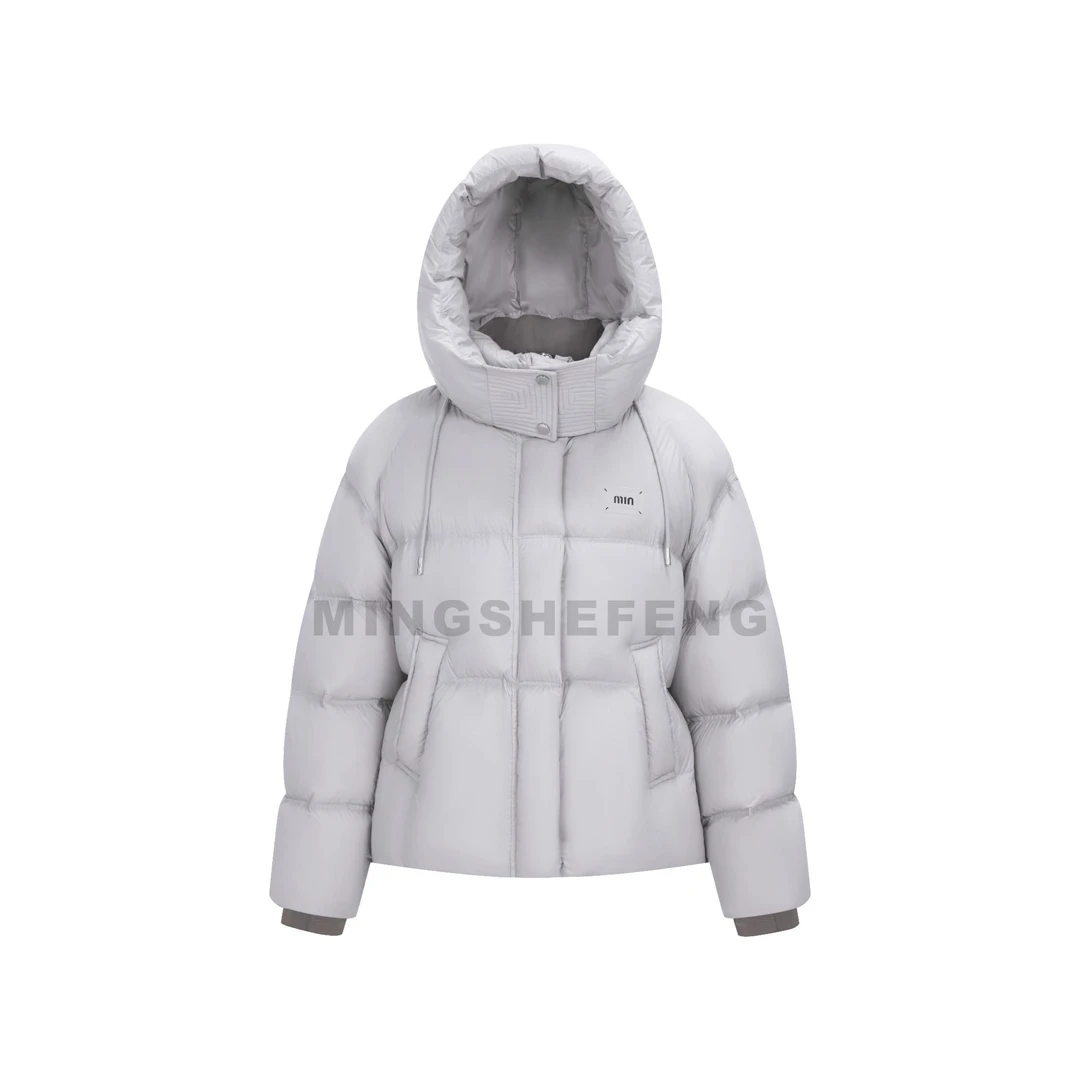 旗舰店90白鸭绒2024年冬季连帽抗寒保暖羽绒服加绒加厚泡芙升级款